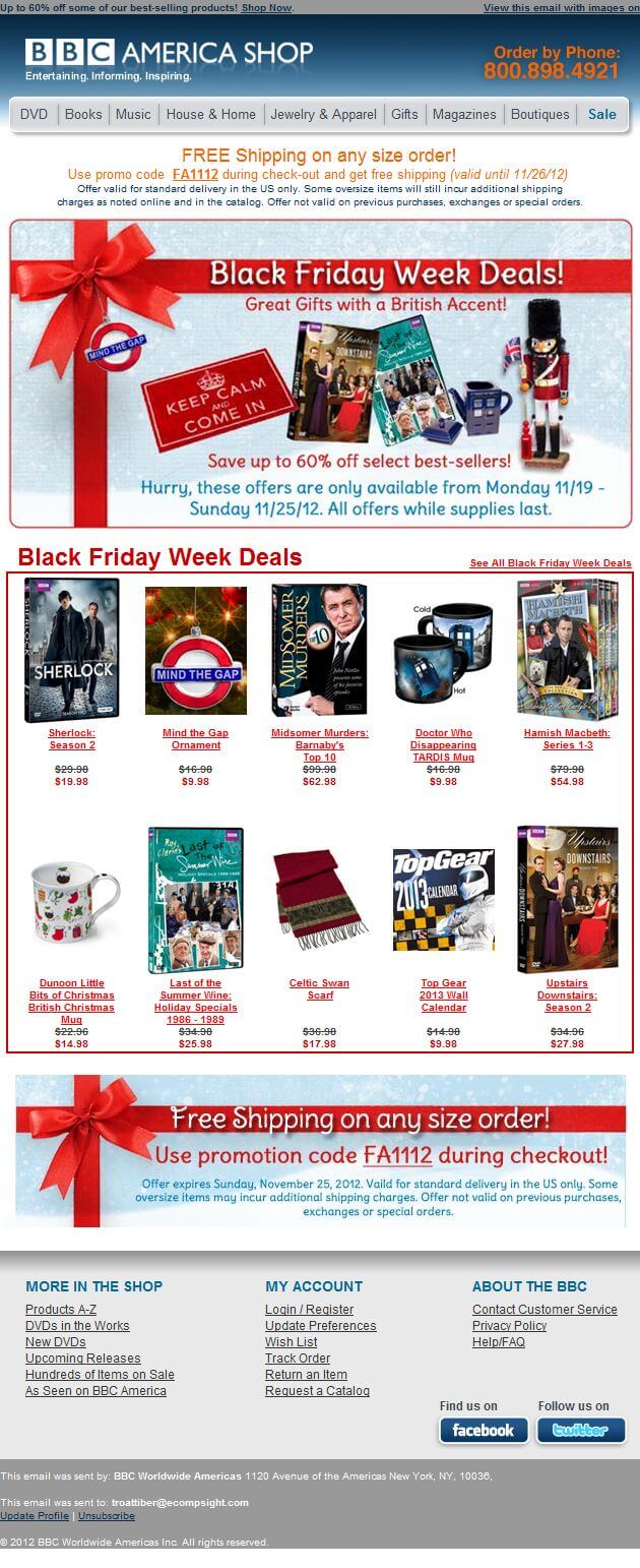 Top 20 Black Friday & Cyber Monday Email Inspirations