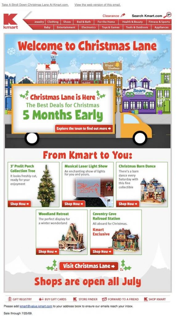 Supermarket email inspiration- K Mart