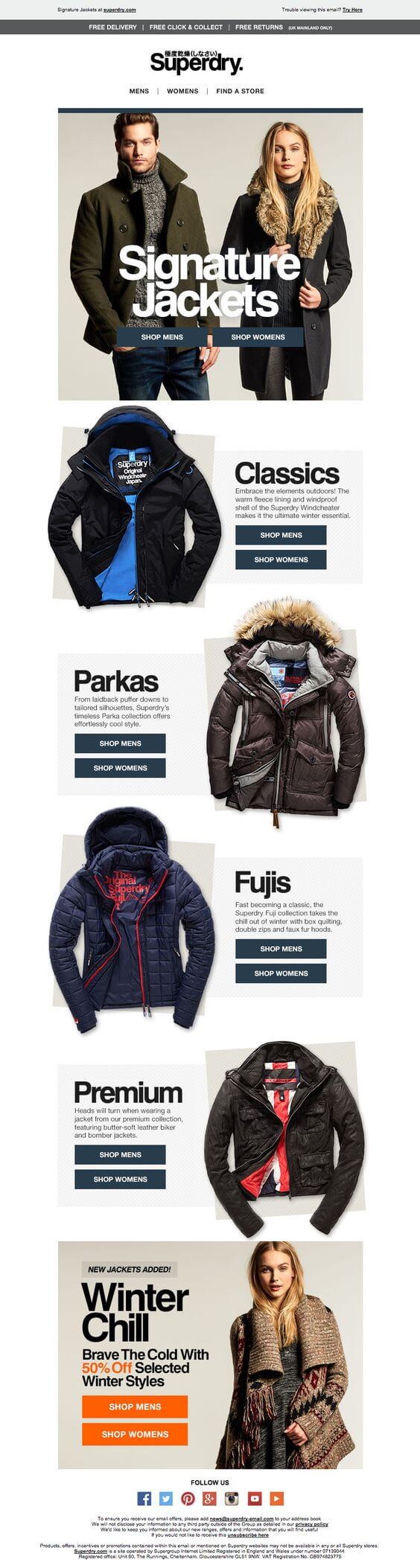 Email Personalization Examples- Superdry Birthday Email