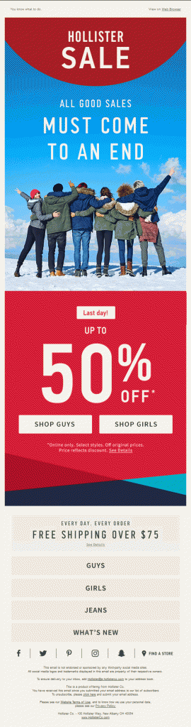 Hollister Email