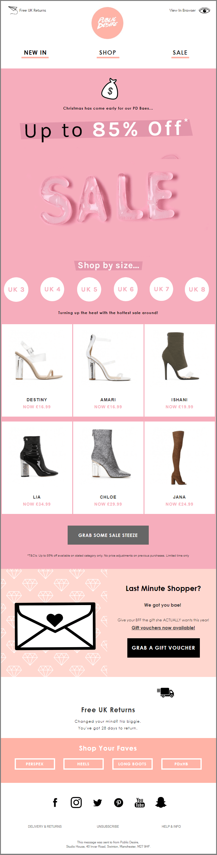 Public Desire_christmas email Public Desire_christmas email