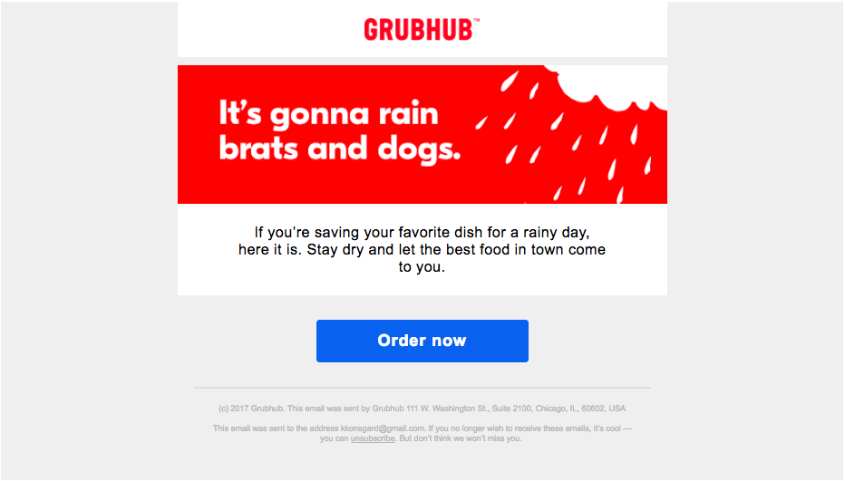 GrubHub Email