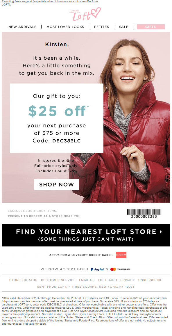 LOFT Outlet - Latest Emails, Sales & Deals