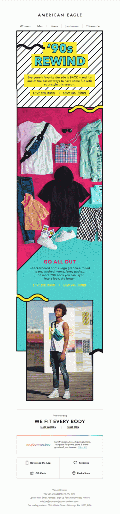 American Eagle GIF in HTML email