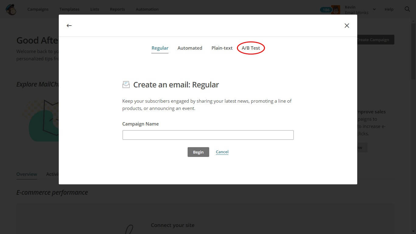 Email A B testing your Mailchimp Campaigns