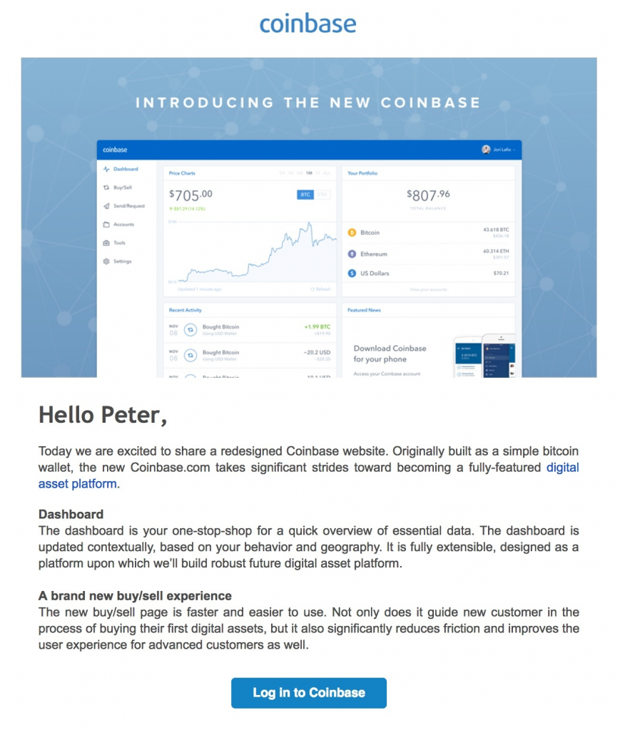 coinbase email