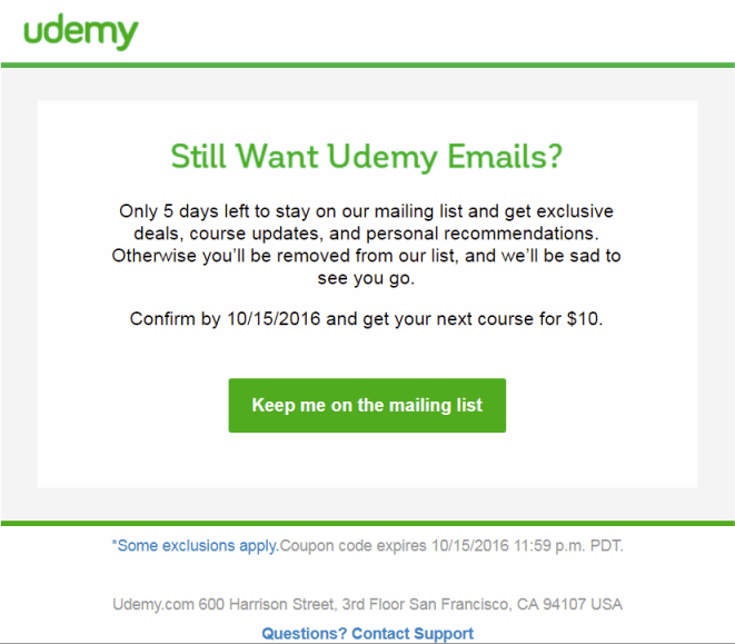 udemy email