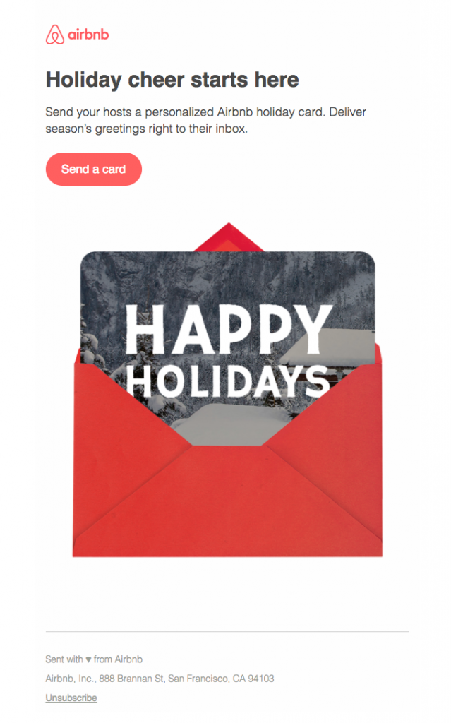 holiday email template 