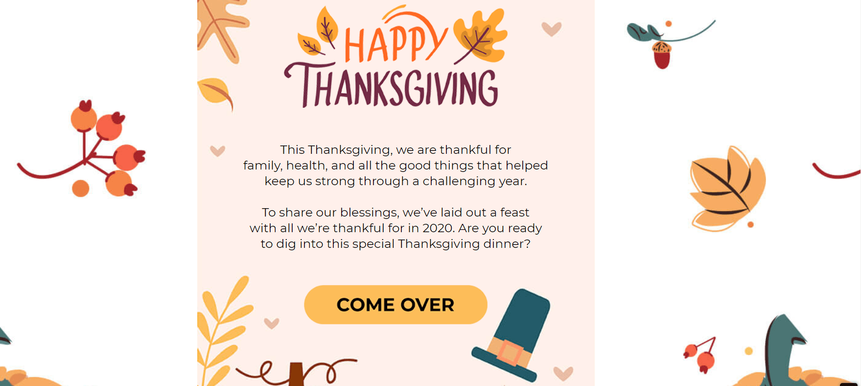 Thanksgiving Day email