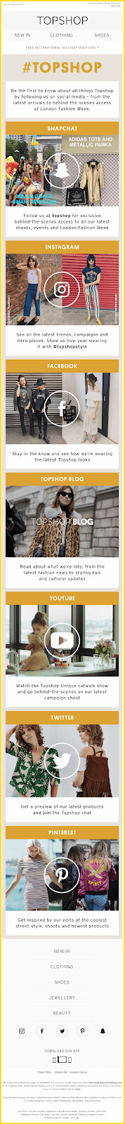 TopShop welcome email 3