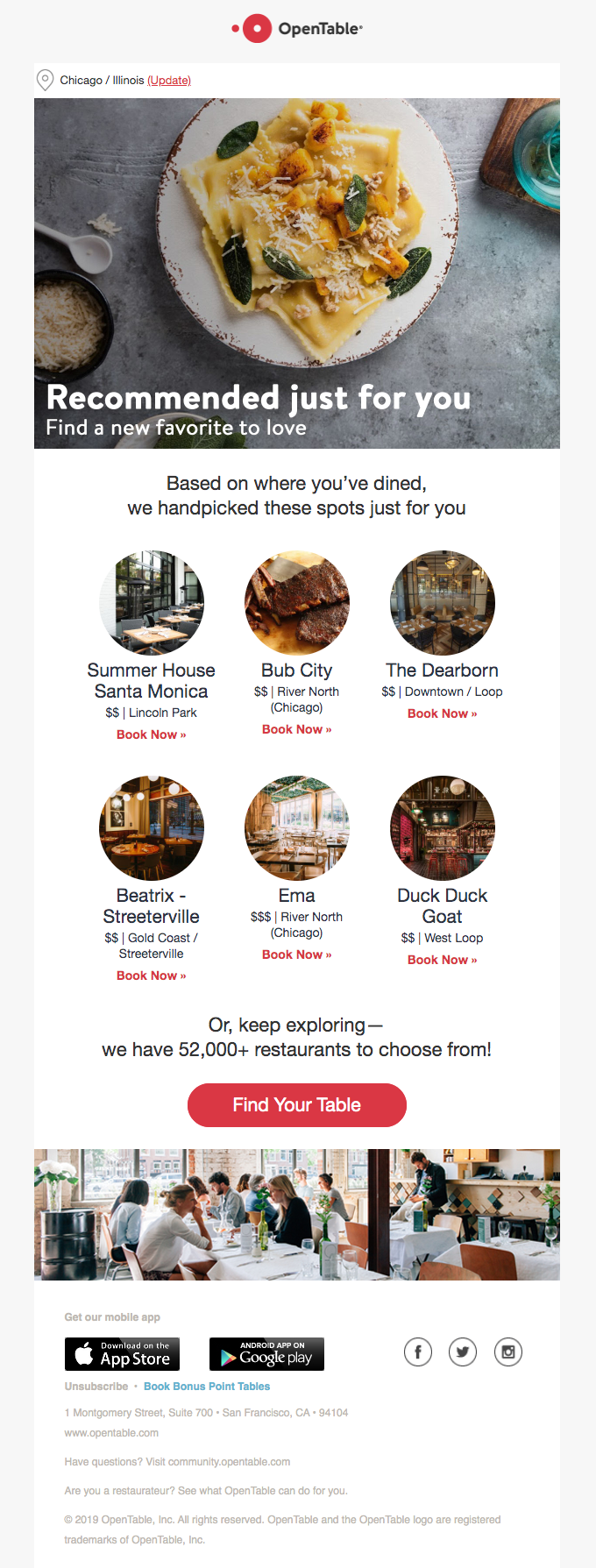 opentable email