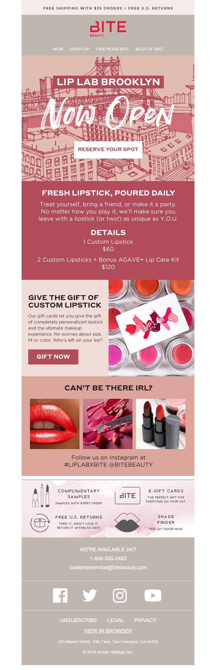 bite beauty email inspiration