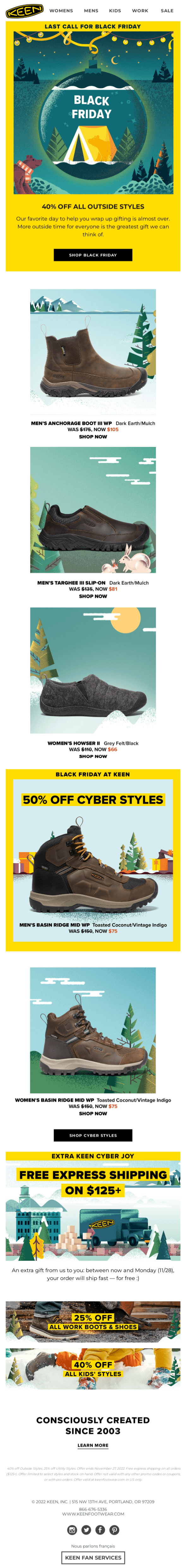 Keen’s email template