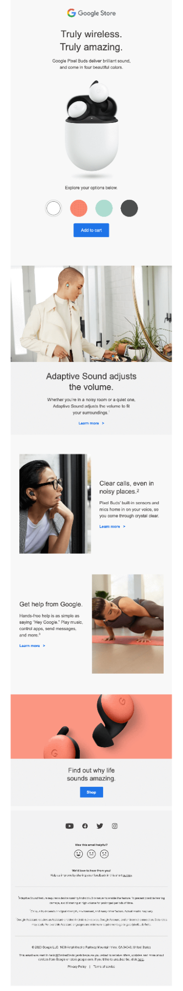 Interactive email sample