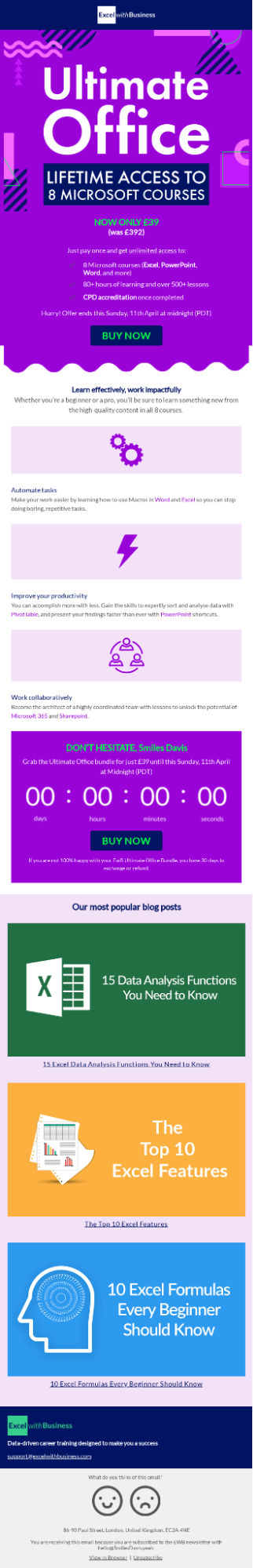purple colour email