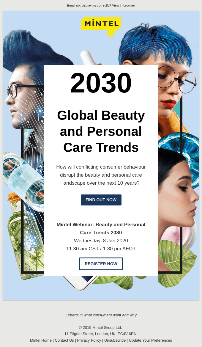Mintel’s email template
