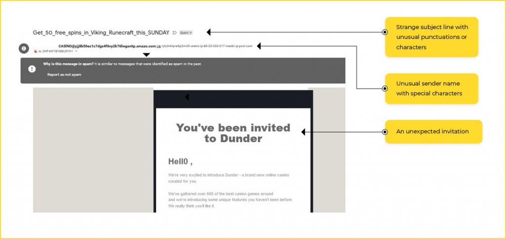 how to spot email phishing sample