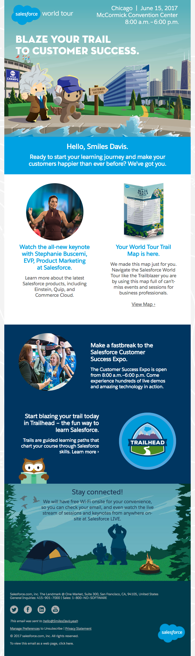 Salesforce event invites