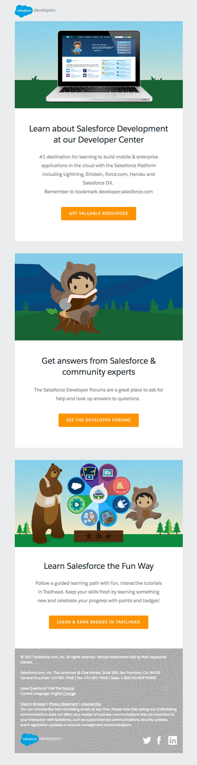Salesforce Informative email templates