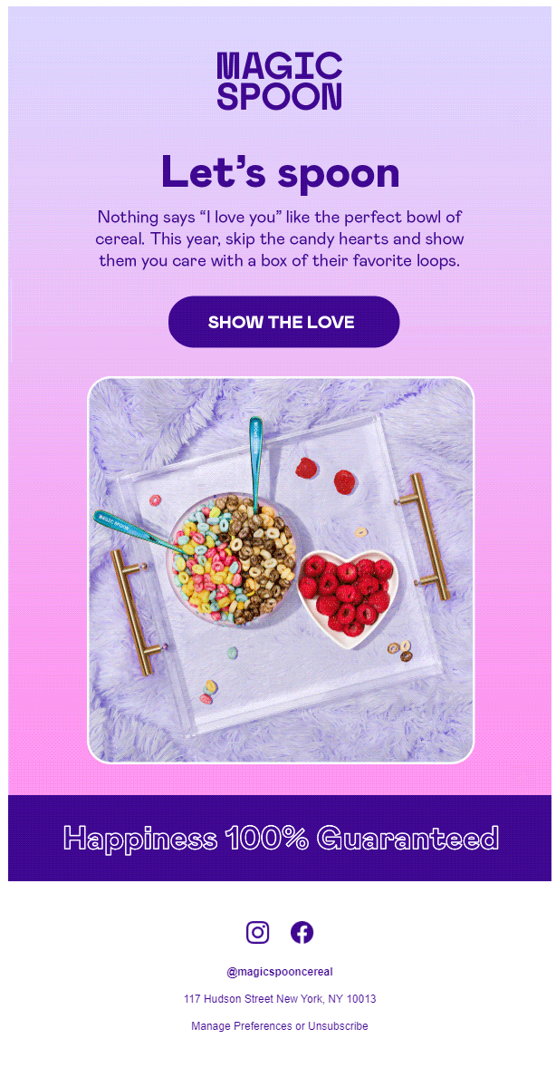 Magic Spoon- Valentine's Day Email