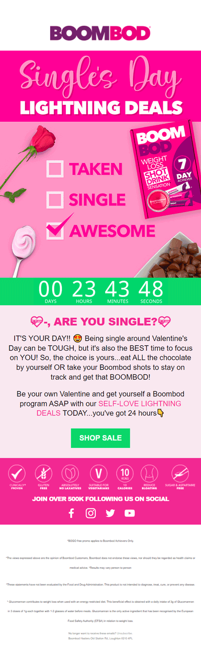  Boombod's Valentine email