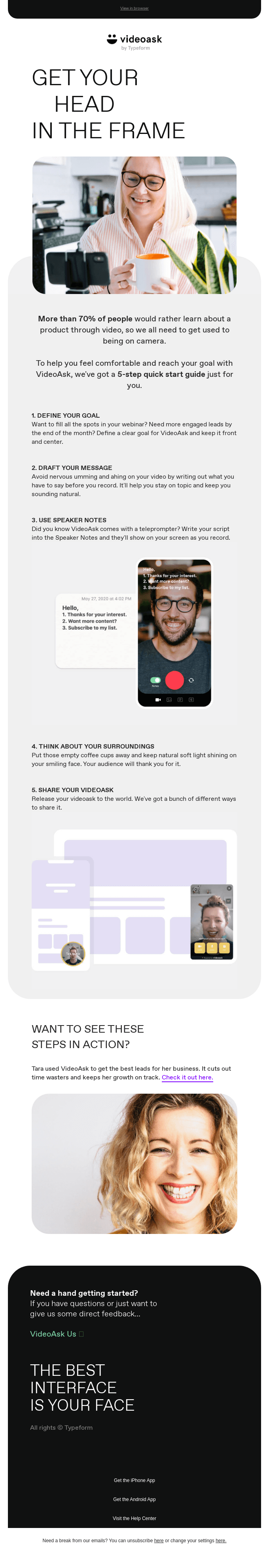 email template by Typeform