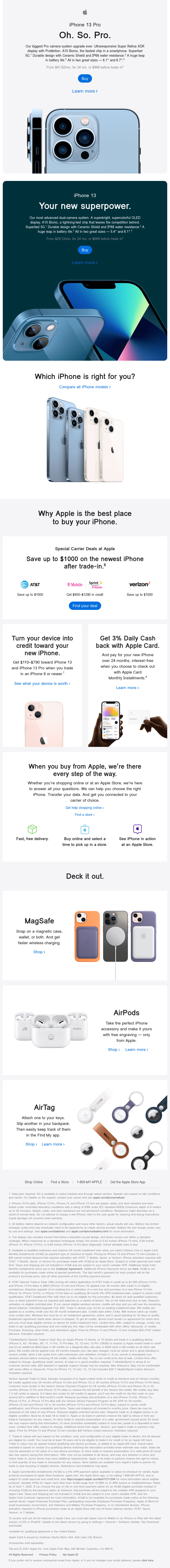 Apple Iphone promotion email template