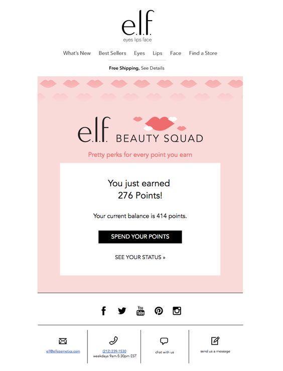 Purchase Emails - Elf Cosmetics
