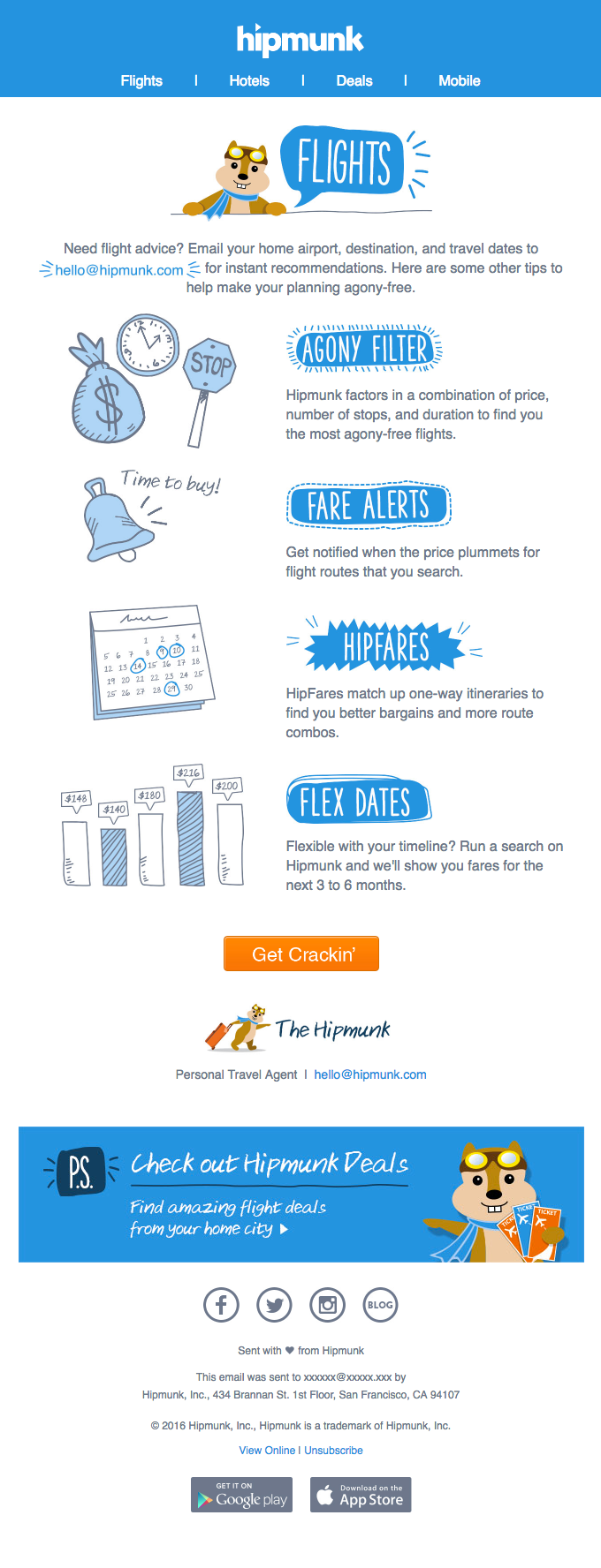 Hipmunk- email marketing