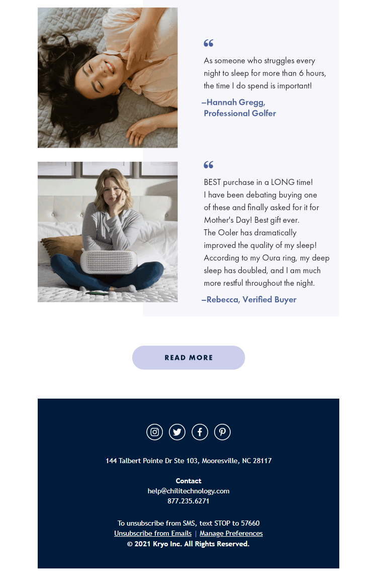 ChillSleep- Women's day email