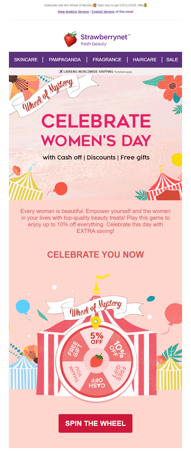 Women’s Day email template 