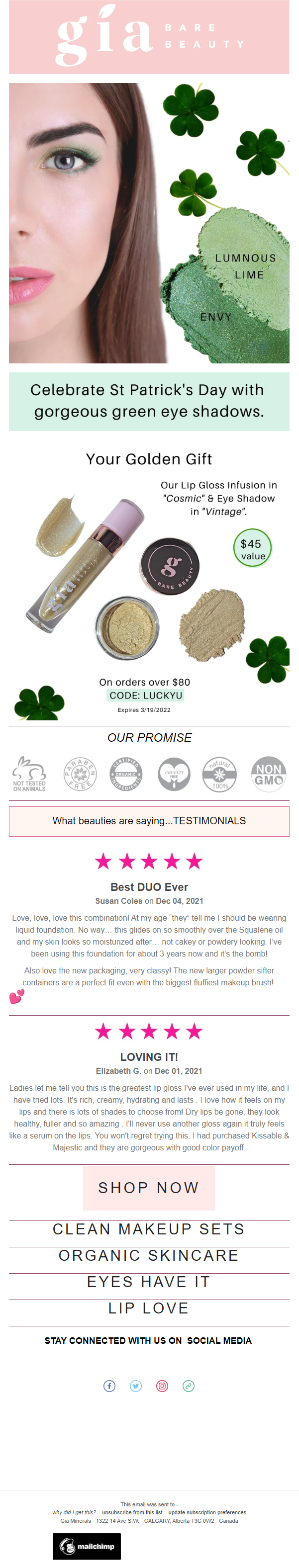 gia-minerals- St Patrick’s Day email