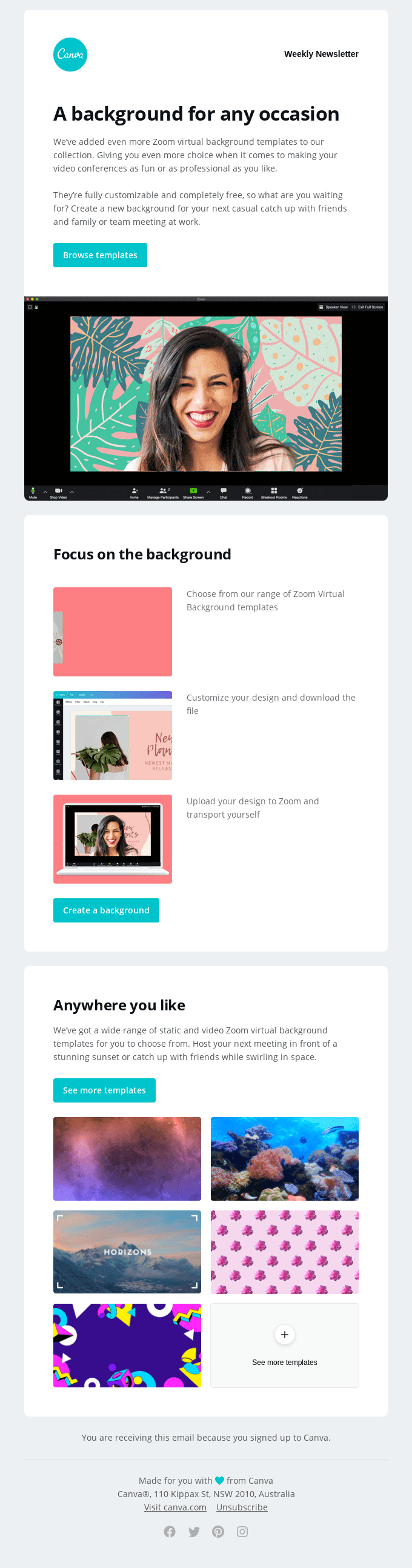 re-engagement email template by Canva