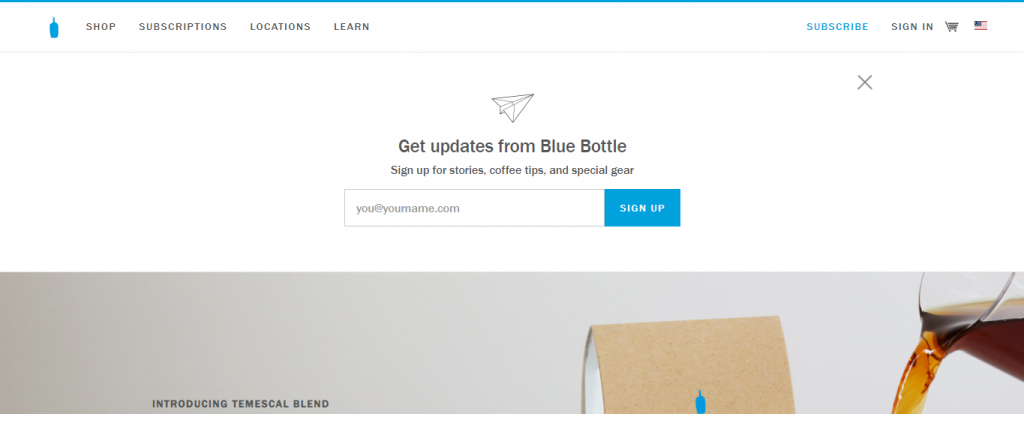 Blue Bottle-sign up