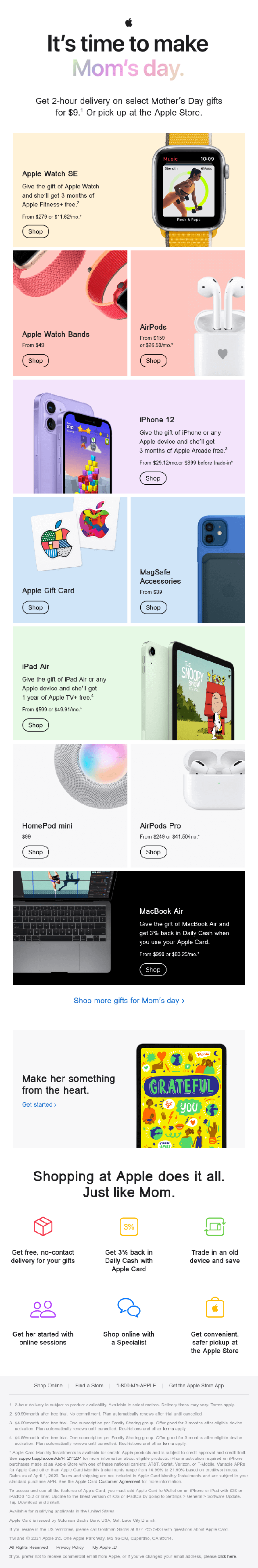 Apple-mother's day email