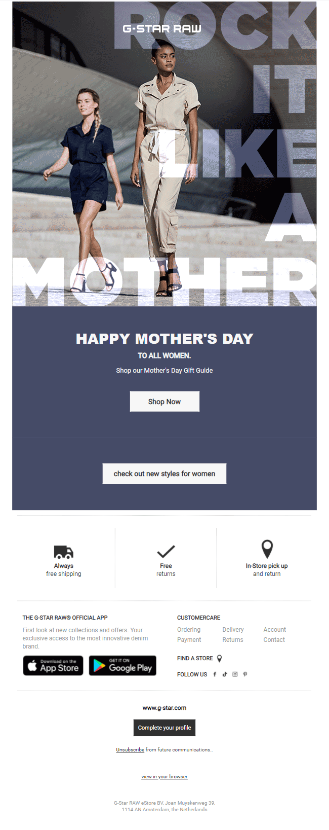 G-Star Raw- Email Inspiration
