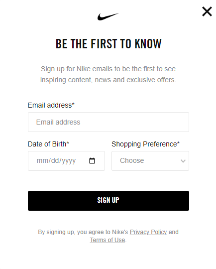 Nike popup
