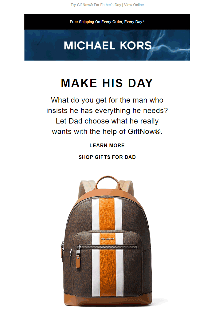 Michael Kors- Father's Day Email Inspiration