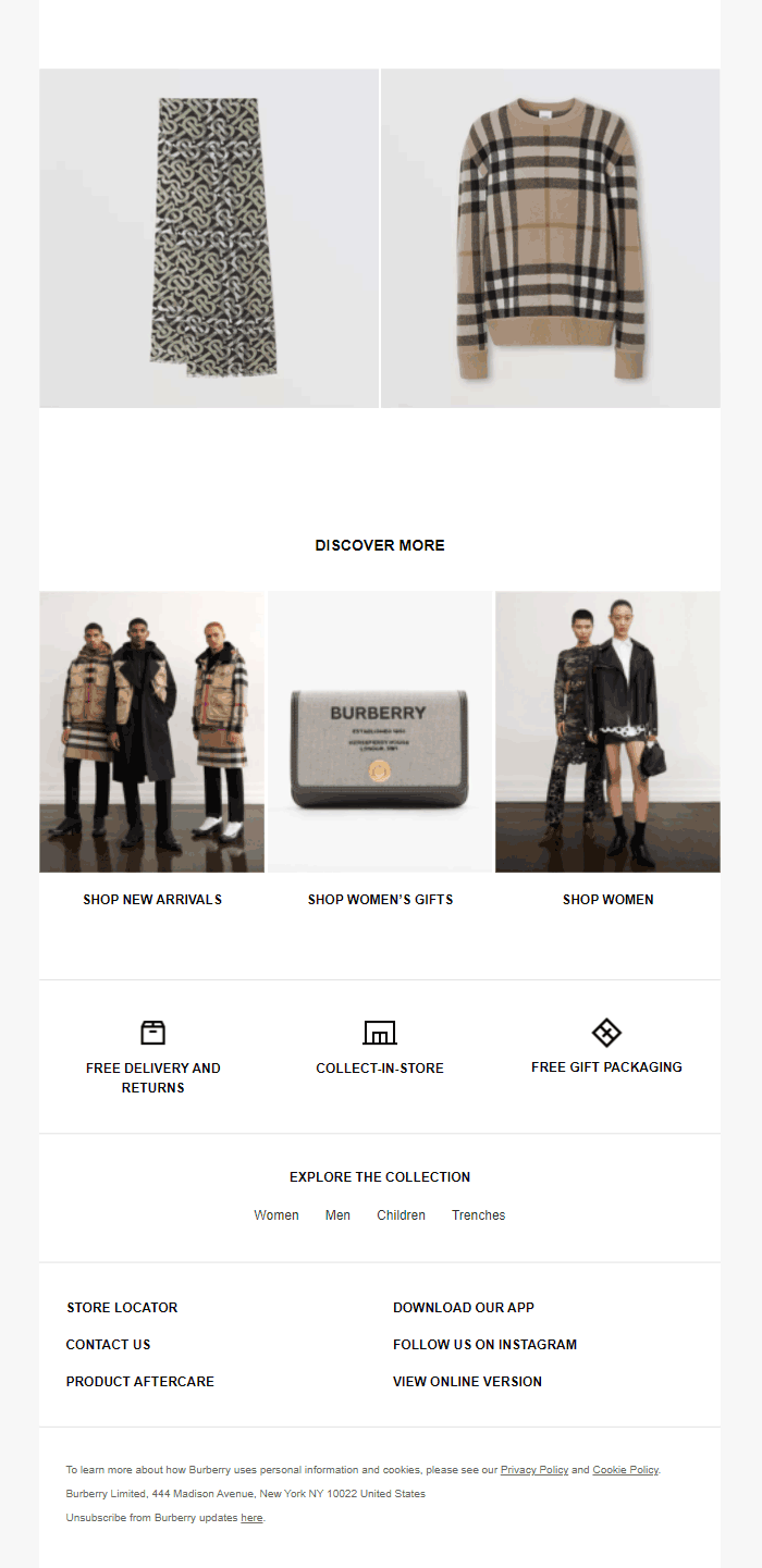 Burberry- Father's Day Email Inspiration
