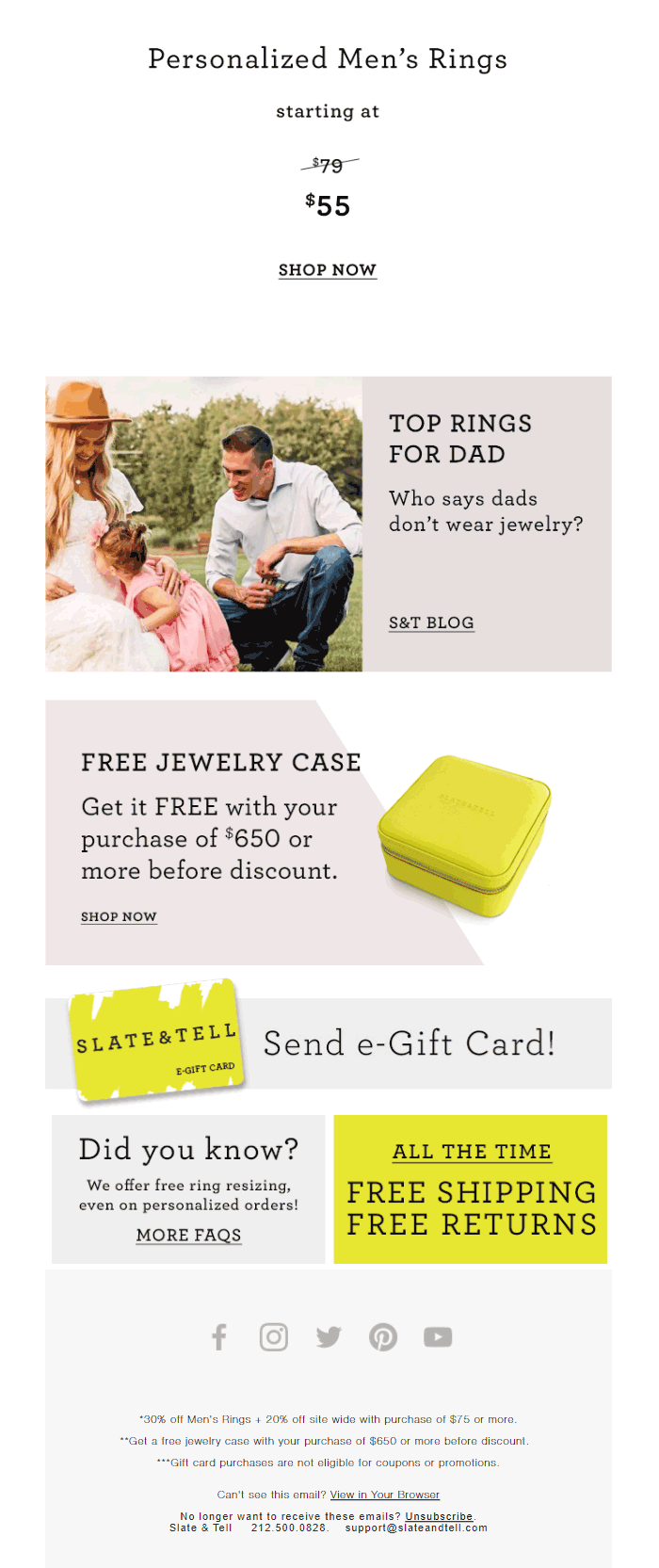 Slate and Tell- Father's Day Email Inspiration