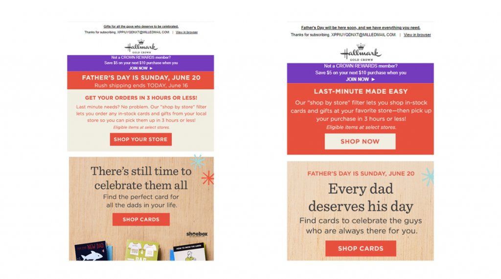 Hallmark- Father's Day Email Inspiration