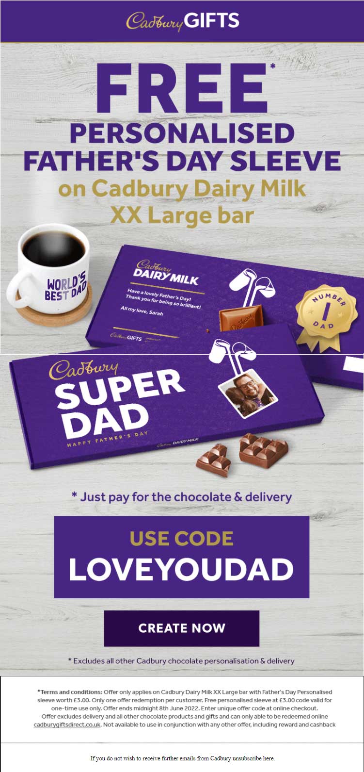 Cadbury- Fathers day email