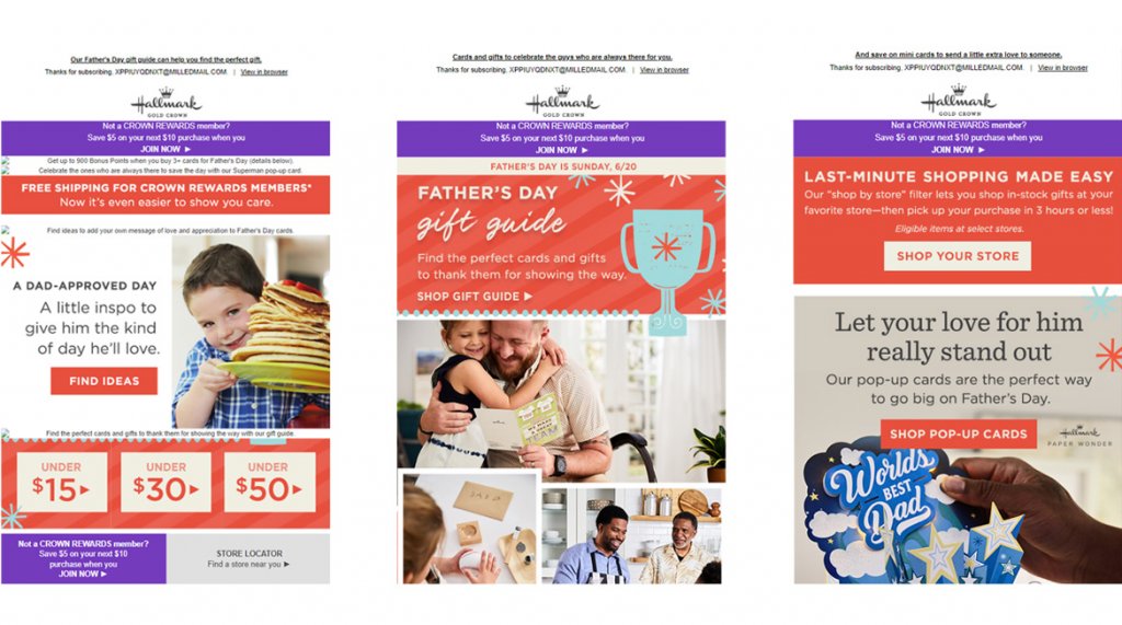 Hallmark- Father's Day Email Inspiration