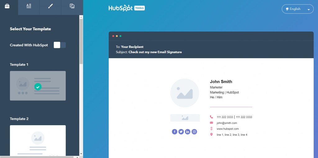 hubspot- outlook signature tool