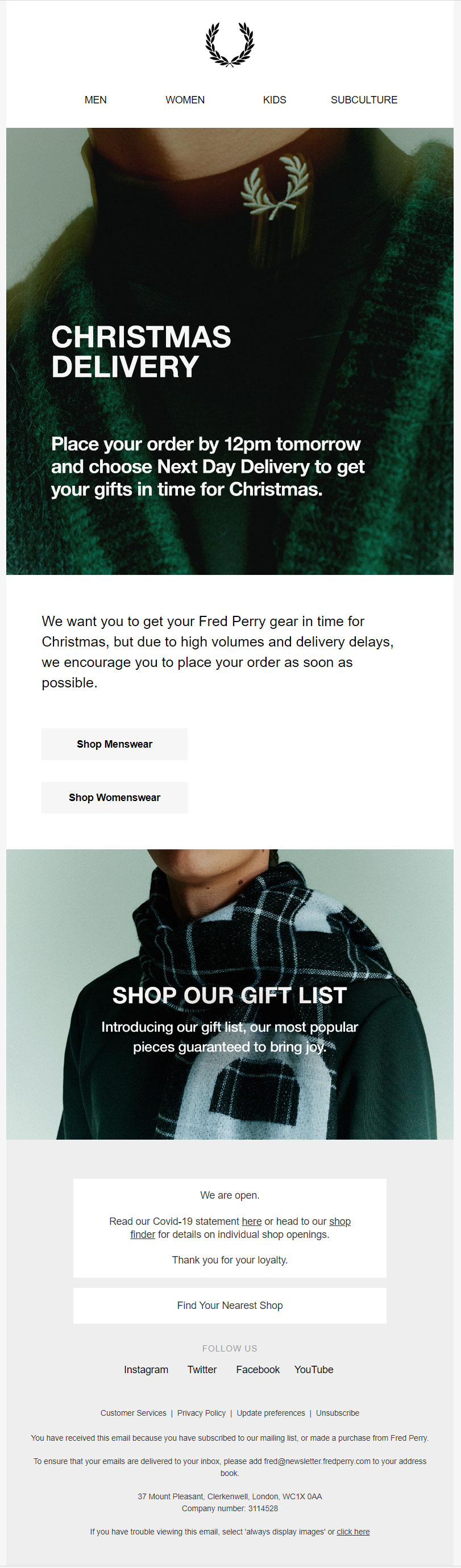 Christmas email- Fredperry
