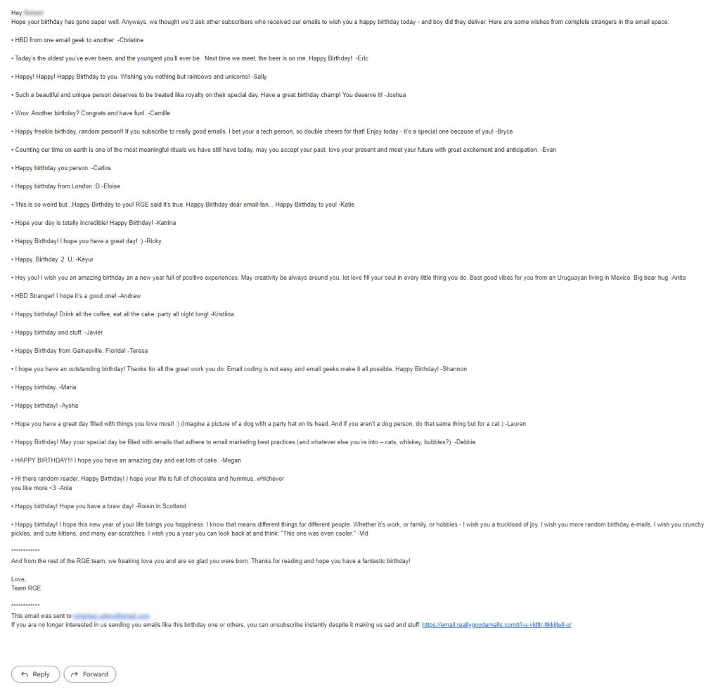 10 Best Birthday Email Inspirations - Email Uplers