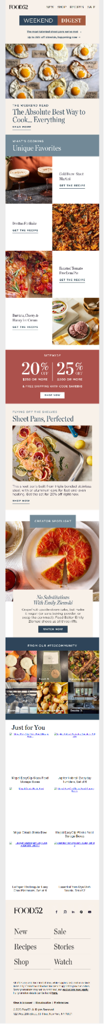 email from Food52