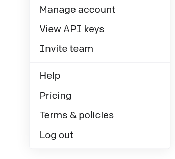  generate API keys to use the API