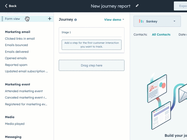 Customer Journey Report in Hubspot