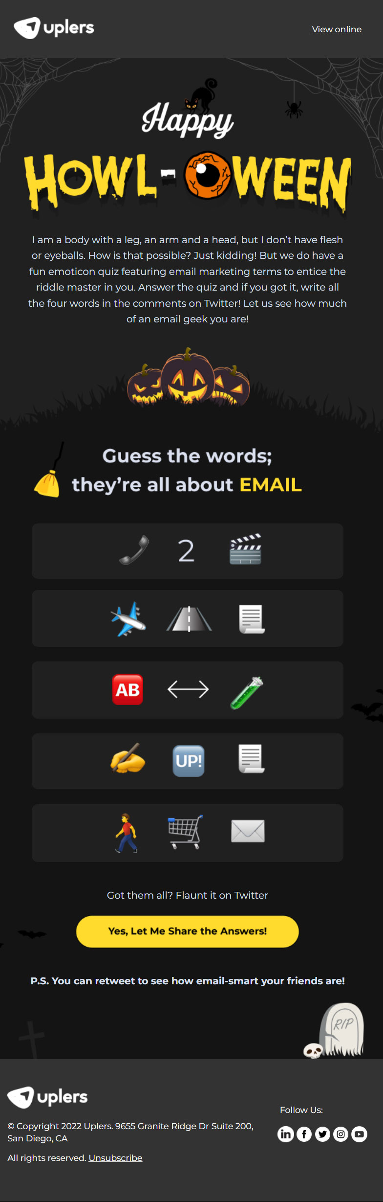 Email Uplers_Halloween email